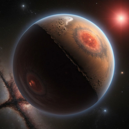 AI-generated illustration of Proxima Centauri b